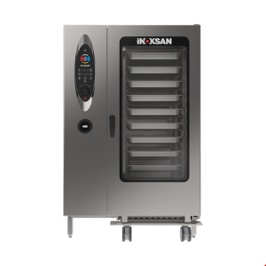 İNOKSAN INO-FBE 40 İnosmart Elektrikli Kombi Fırın (52 kW) - 40 Tepsi GN 1/1, Mobil Arabalı, Otomatik Yıkama