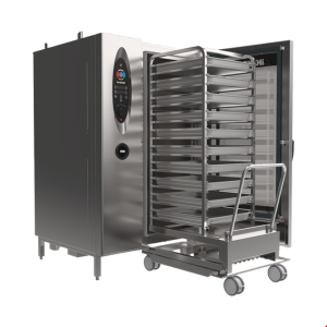 İNOKSAN INO-FBE 40 İnosmart Elektrikli Kombi Fırın (52 kW) - 40 Tepsi GN 1/1, Mobil Arabalı, Otomatik Yıkama