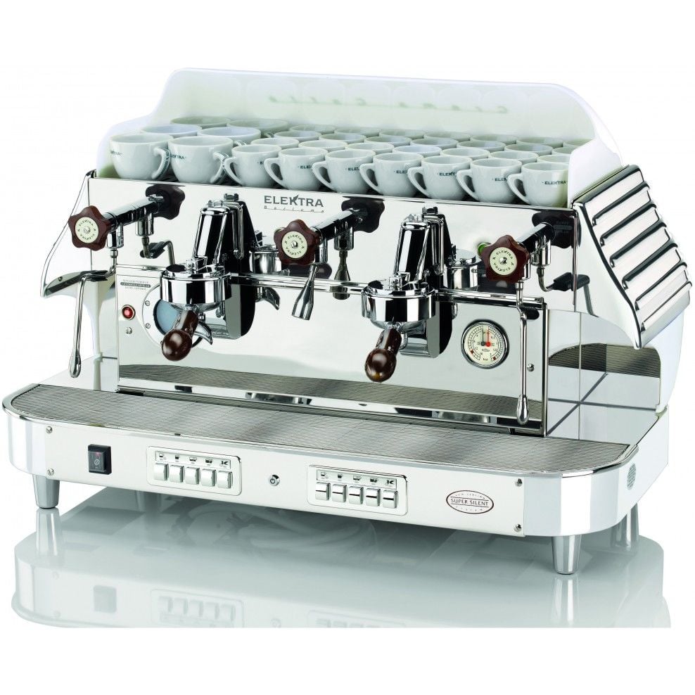 Elektra Barlume Çift Kaşıklı Espresso Kahve Makinesi Pleksi Beyaz