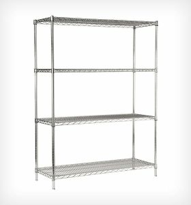 Portashelf Demonte İstif Rafı 1220x610x1830 mm - 4 Katlı- 201 Kalite Paslanmaz Çelik, Izgara Tablalı