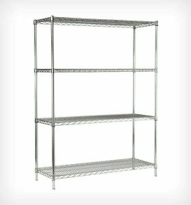 Portashelf Demonte İstif Rafı 1220x530x1830 mm - 4 Katlı- 201 Kalite Paslanmaz Çelik, Izgara Tablalı