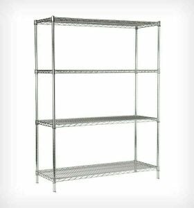 Portashelf Demonte İstif Rafı 1830x460x1830 mm - 4 Katlı- 201 Kalite Paslanmaz Çelik, Izgara Tablalı