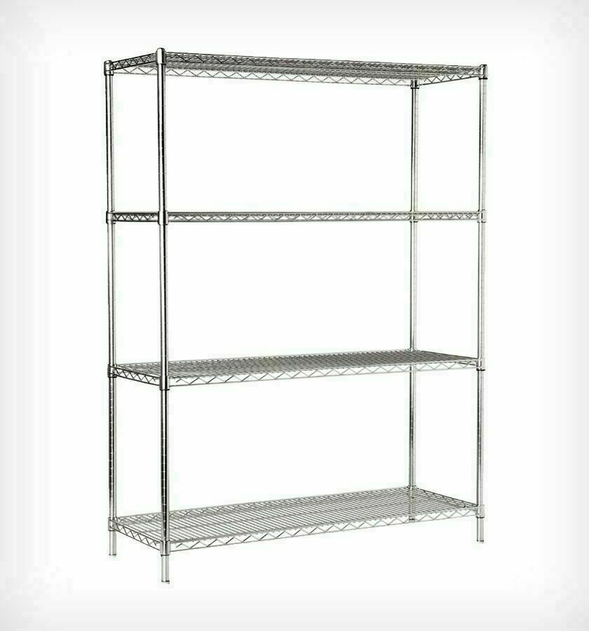 Portashelf Demonte İstif Rafı 1520x460x1830 mm - 4 Katlı- 201 Kalite Paslanmaz Çelik, Izgara Tablalı