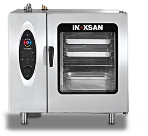 İnoksan Kombi Fırın, Gazlı - 20 GN 1/1 - 10 GN 2/1 Tepsi Kapasiteli - INO-FBG020
