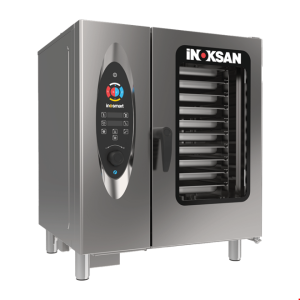 İNOKSAN INO-FBG 010 İnosmart Gazlı Kombi Fırın (15 kW) - 10 Tepsi GN 1/1, Otomatik Yıkamalı, Premix Sistem
