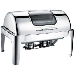 Chafing Dish Roll Top Camlı Reşo 9 L (Cdr-9C)