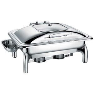 Chafing Dish Reşo Dörtgen Hidrolik Kapak 9 L (Cdh-9)