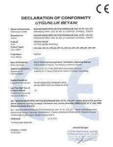 Bosfor UPS-25T -25 kg Patates Soyma Makinesi-380Volt