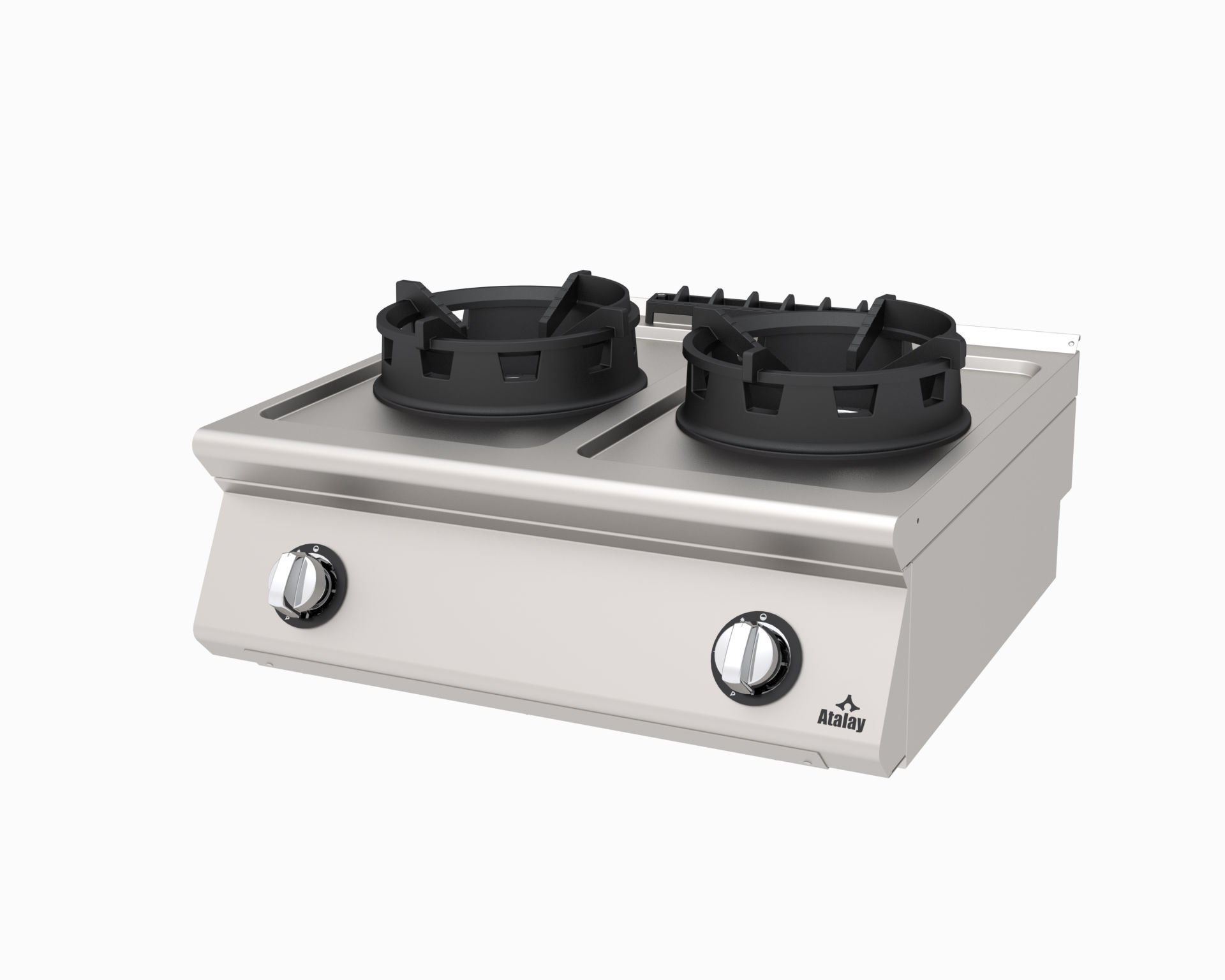 Atalay Wok Ocak Setüstü Çift Bekli 800X730X300 Mm. Gazlı., Awo-873 700 Seri Pişiriciler   Atalay Awo-873