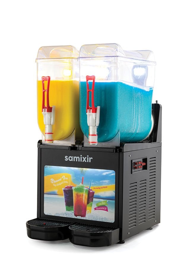Samixir SLUSH24.BA Slush Twin Allure Iced Drink Dispenser - 12+12 Lt - Black