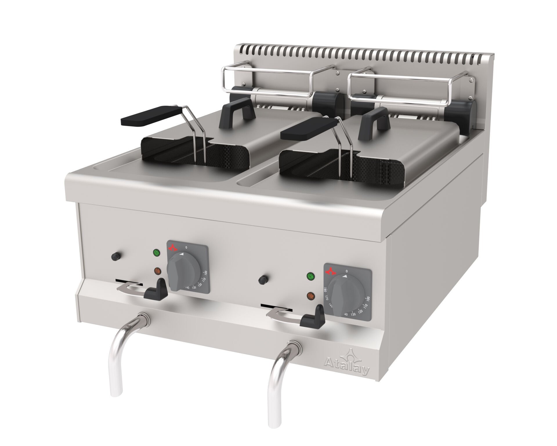Atalay Fritöz Setüstü Çift Sepet 600X700X300 Mm. Elk., Aef-670 700 Seri Pişiriciler   Atalay Aef-670