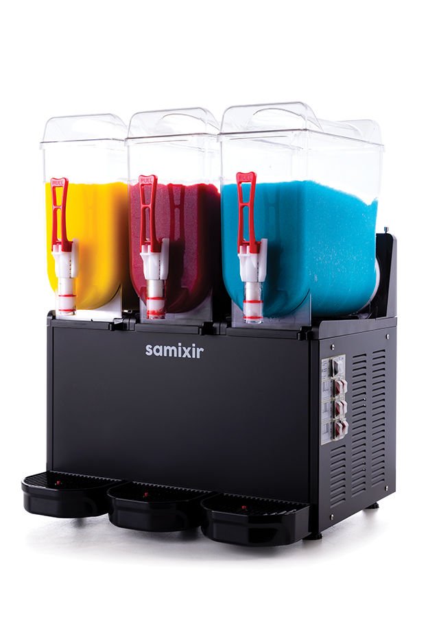 Samixir SLUSH36.B Slush Triple Buzlu İçecek Dispanseri - 12+12+12 Lt- Siyah