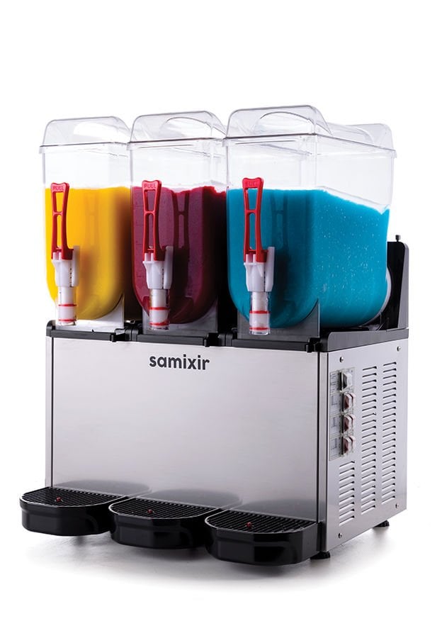 Samixir SLUSH36.I Slush Triple Buzlu İçecek Dispanseri - 12+12+12 Lt- Inox