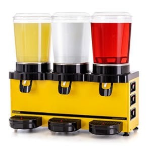 Samixir Panoramik Triple MM30.AY Karıştırıcılı İçecek Dispanseri -10+10+10 Lt - Sarı