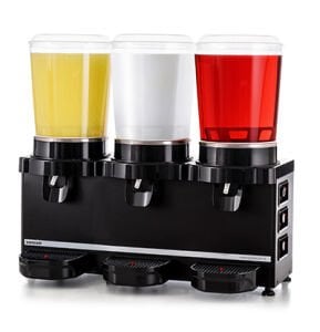 Samixir Panoramik Triple MM30.AB Karıştırıcılı İçecek Dispanseri -10+10+10 Lt - Siyah