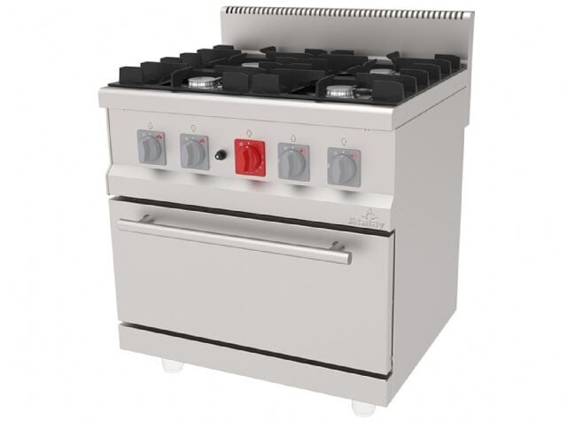 Atalay Kuzine 4 Bekli 800X700X850 Mm. Gazlı., Agk-870 700 Seri Pişiriciler   Atalay Agk-870