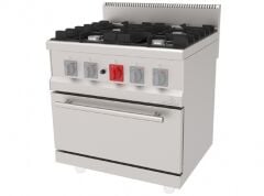 Atalay Kuzine 4 Bekli 800X700X850 Mm. Gazlı., Agk-870 700 Seri Pişiriciler   Atalay Agk-870