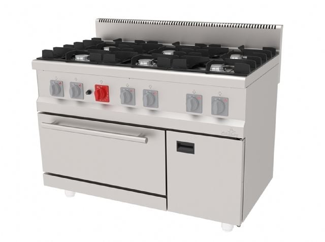 Atalay Kuzine 6 Bekli Dolaplı 1200X700X850 Mm. Gazlı., Agk-1270 700 Seri Pişiriciler   Atalay Agk-1270