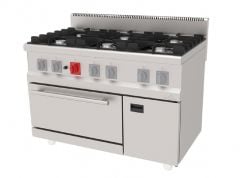 Atalay Kuzine 6 Bekli Dolaplı 1200X700X850 Mm. Gazlı., Agk-1270 700 Seri Pişiriciler   Atalay Agk-1270