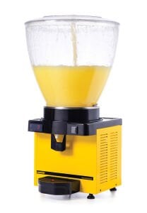 Samixir S40.DY Panoramik Fiskiyeli İçecek Dispenseri - 40 L - Dijital Termometreli - Sarı
