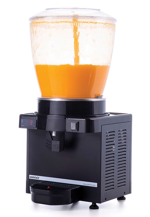 Samixir S22.DB Panoramik Fiskiyeli İçecek Dispenseri - 22 L - Dijital Termometreli - Siyah