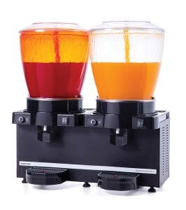 Samixir SS44.AB Panoramik Twin Soğuk İçecek Dispanseri- Şerbet+Şerbet - 22+22 Lt - Siyah