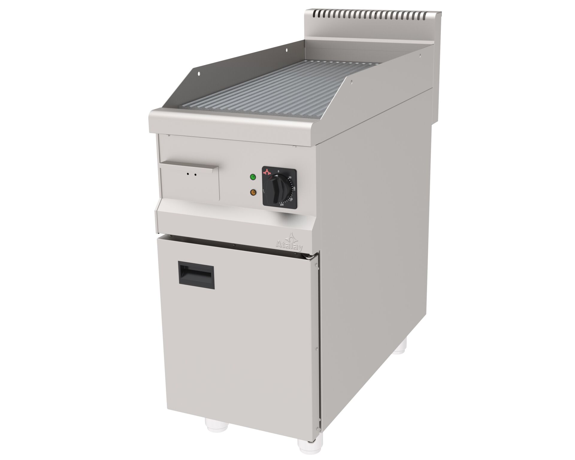 شواية اتالاي مع خزانة مموجة 400x900x850 مم. ELK.، AEI-490 N 900 Series Cookers ATALAY AEI-490 N