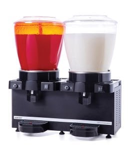 Samixir SM44.AB Panoramik Twin Soğuk İçecek Dispanseri- Şerbet+Ayran- 22+22 Lt - Siyah