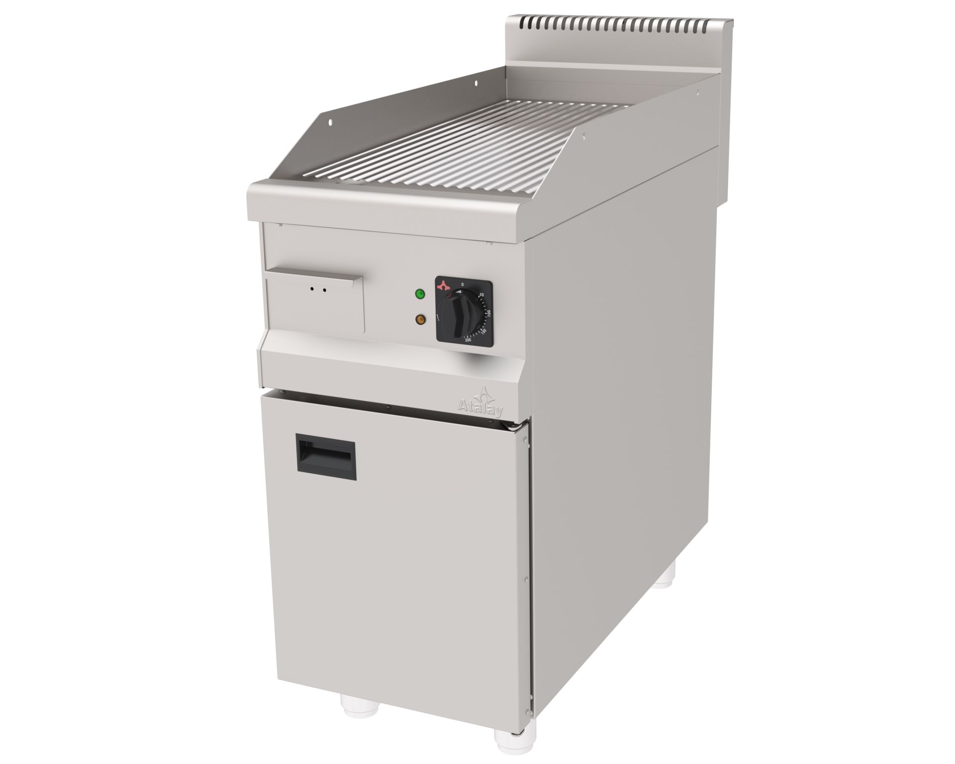 Atalay Izgara Dolaplı Oluklu Krom 400X900X850 Mm. Elk., Aeı-490 N Cr 900 Seri Pişiriciler   Atalay Aeı-490 N Cr