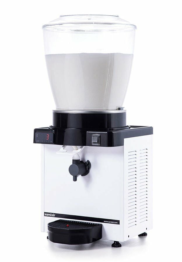 Samixir KAM40.DW Panoramik Köpüklü Ayran Makinesi- Dijital Termostatlı - 40 Lt - Beyaz