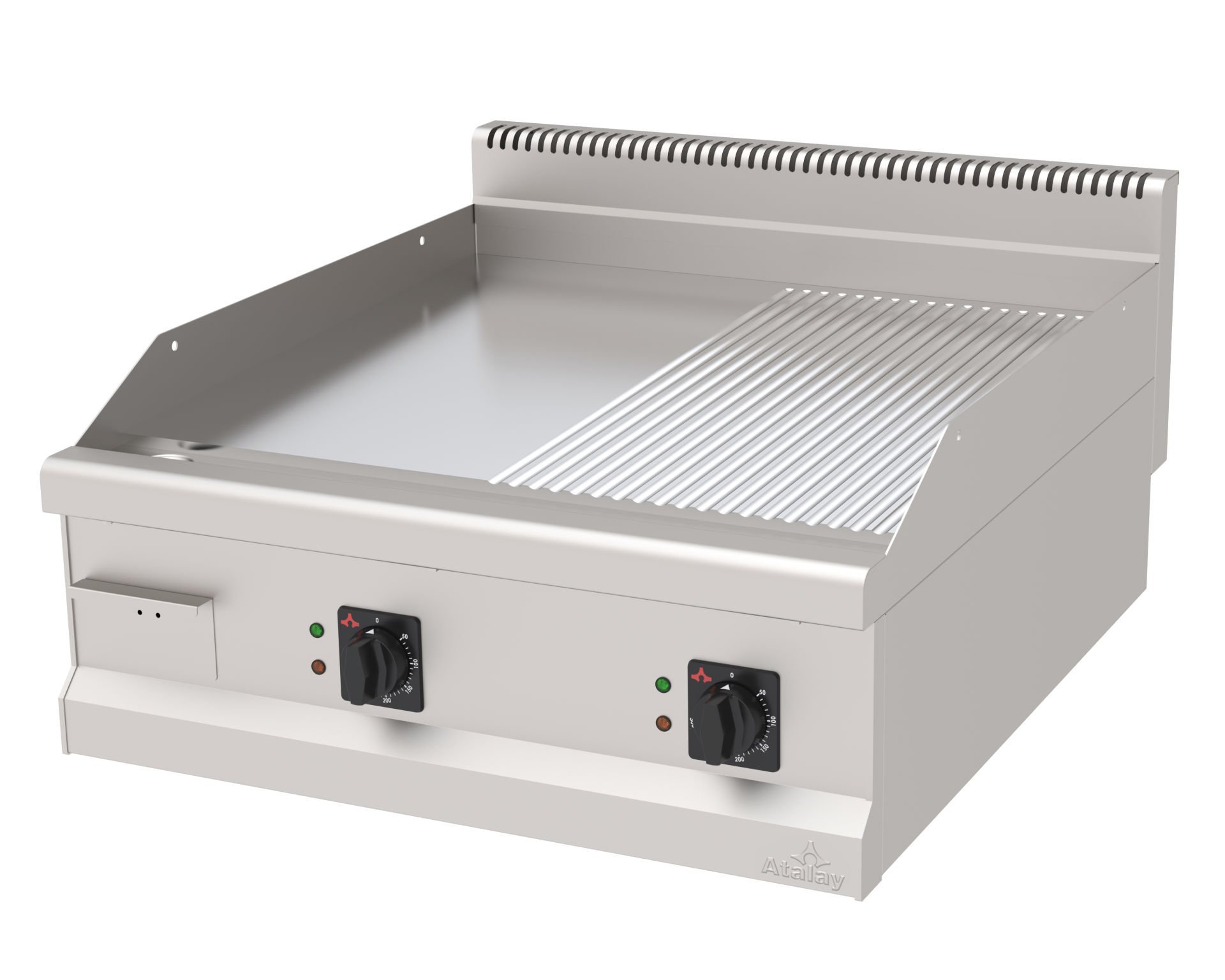ATALAY GRILL STOWER SEMI FLAT SEMI FLUID CHROME 800x900x300 mm. ELK., AEI-890 ND S CR 900 Series Cookers ATALAY AEI-890 ND S CR