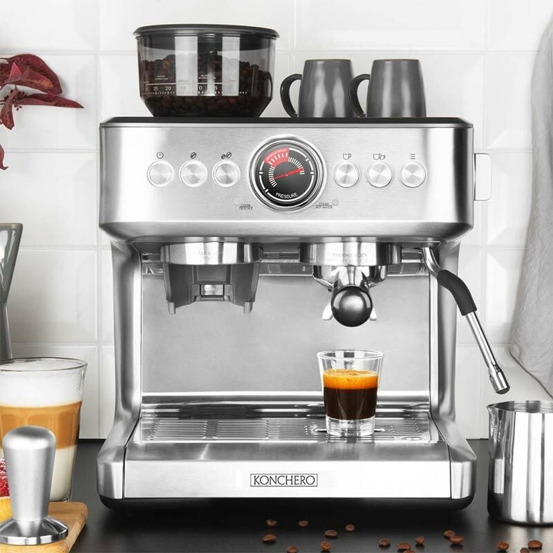 آلة صنع قهوة الإسبريسو Konchero 5023A PID - مجموعة واحدة