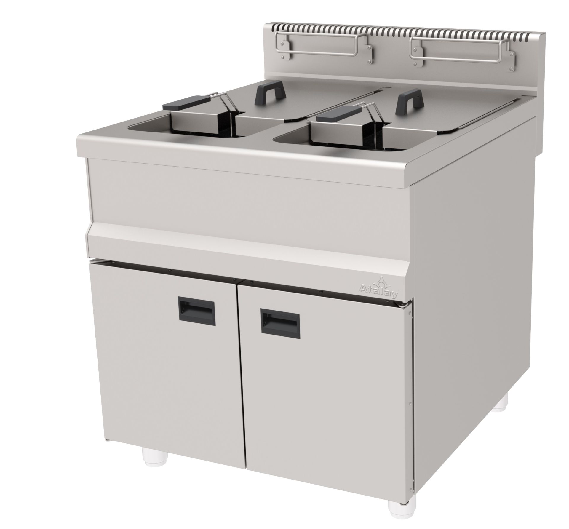 Atalay Fritöz Dolaplı Çift Sepet 800X900X850 Mm. Gazlı., AGF-890, 900 Seri Pişiriciler