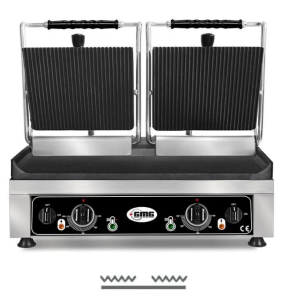 GMG Tost Makinesi KG 5530 DG Çift Kapaklı Oluklu