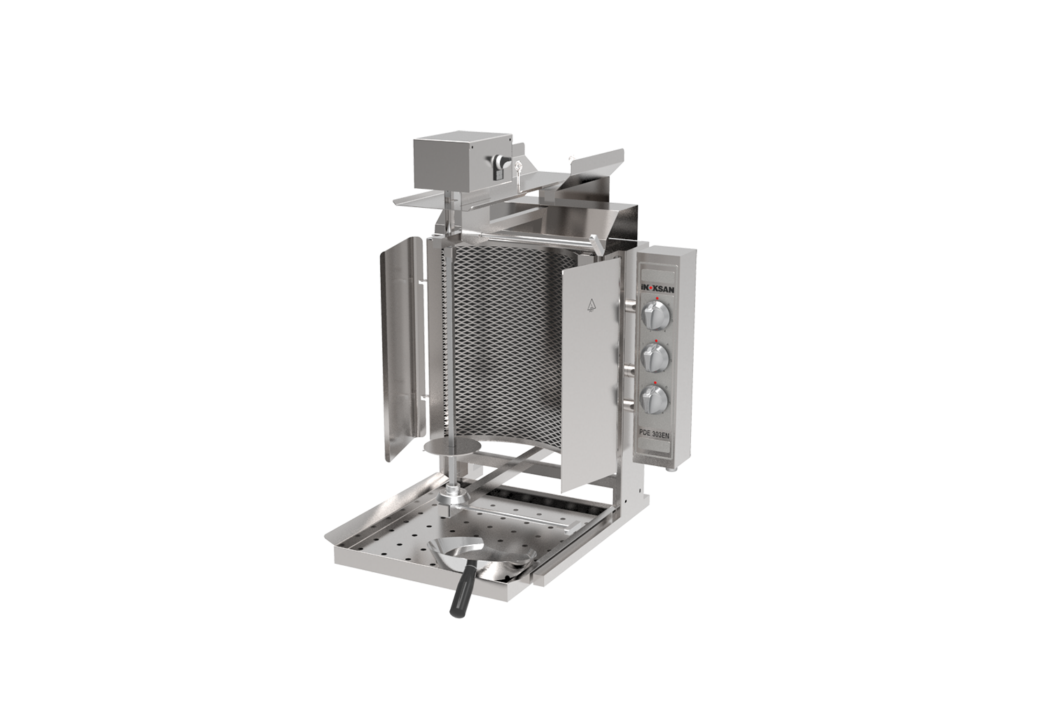 İnoksan PDE303E Elektrikli Döner Ocağı - 3 Rezistanslı - Üstten Motorlu