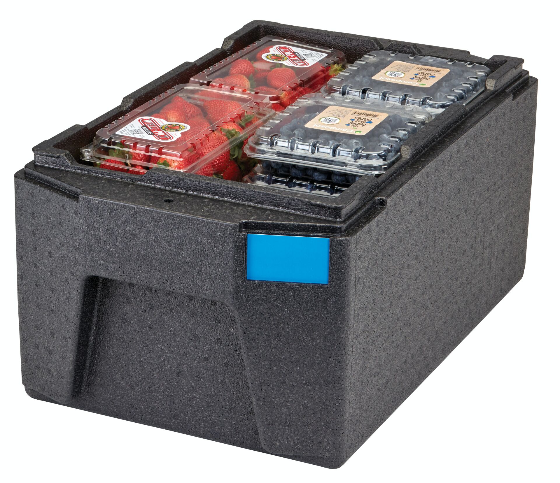 Cambro EPP180LH Gastronorm Thermobox ، حوض الاستحمام GN 1/1 20 سم ، حامل معزول خفيف الوزن تحميل علوي