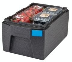 Cambro EPP180LH Gastronorm Thermobox ، حوض الاستحمام GN 1/1 20 سم ، حامل معزول خفيف الوزن تحميل علوي