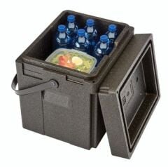 Cambro EPP280BKST Gastronorm Thermobox Siyah Kayışlı Küvet GN 1/2 20 CM, Uzun Boy İçecek Kutusu