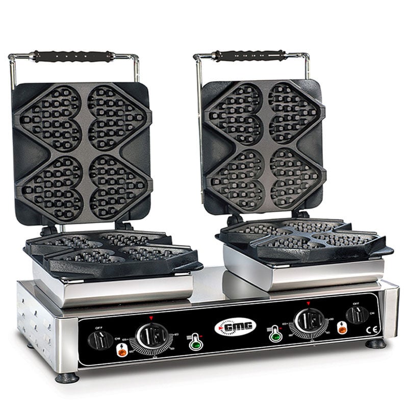 Gmg WE 24 Tiamo Kalp Waffle Makinesi Çiftli Değiştirilebilir Plakalı
