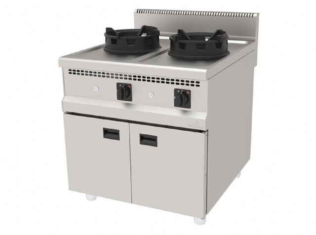 Atalay Wok Ocak Dolaplı Çift Bekli 800X900X850 Mm. Gazlı., AWO-890, 900 Seri Pişiriciler