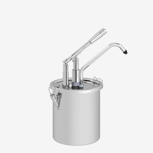 Kalando 110101 Kollu Sos Pompası – 3 Litre Paslanmaz Çelik Locksafe Kapaklı Sosluk Lever Dispenser - KD-001-3