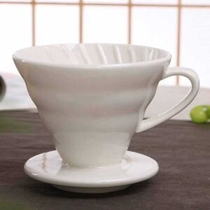 Dripper - Porcelain Coffee Brewer with V Chamber