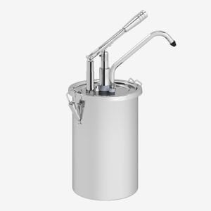 Kalando 120101 Sos Pompası – 4,5 Litre Paslanmaz Çelik Locksafe Kapaklı Lever Dispenser KD-001-4,5