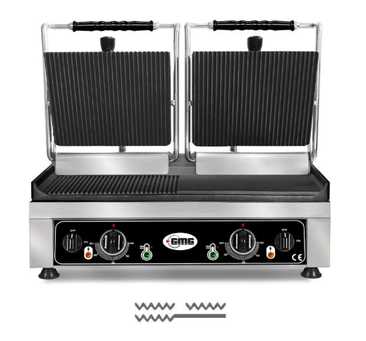 GMG KG 5530 DEG Tost Makinesi Alt Yüzey Yarı Oluk Üst Yüzey Oluklu