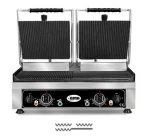 GMG KG 5530 DEG Tost Makinesi Alt Yüzey Yarı Oluk Üst Yüzey Oluklu
