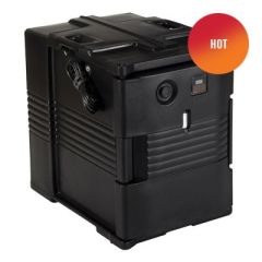 Cambro UPCH4002 Electrically Heated Thermobox with Front Door, Pressure and Humidity Control Food Holding Cabinet GN 1/1 10 CMX 4 Brown