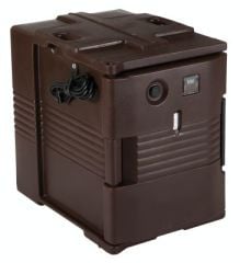Cambro UPCH4002 Electrically Heated Thermobox with Front Door, Pressure and Humidity Control Food Holding Cabinet GN 1/1 10 CMX 4 Brown