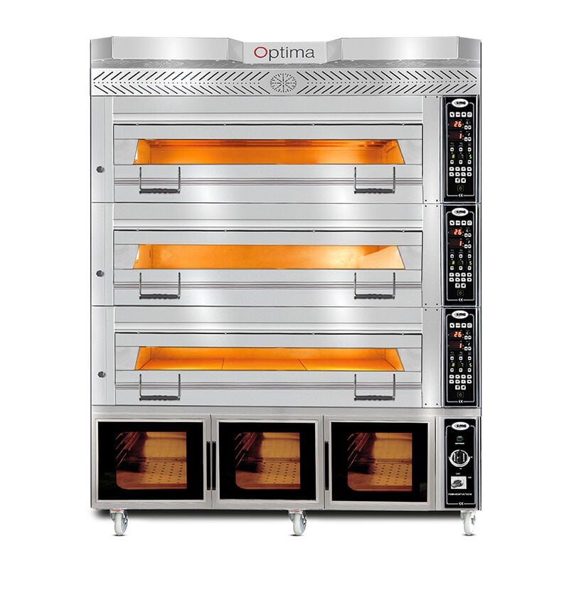 GMG Pasta Börek Fırını 3 Katlı Mayalama Kabinli Optima Serisi PB3M-128