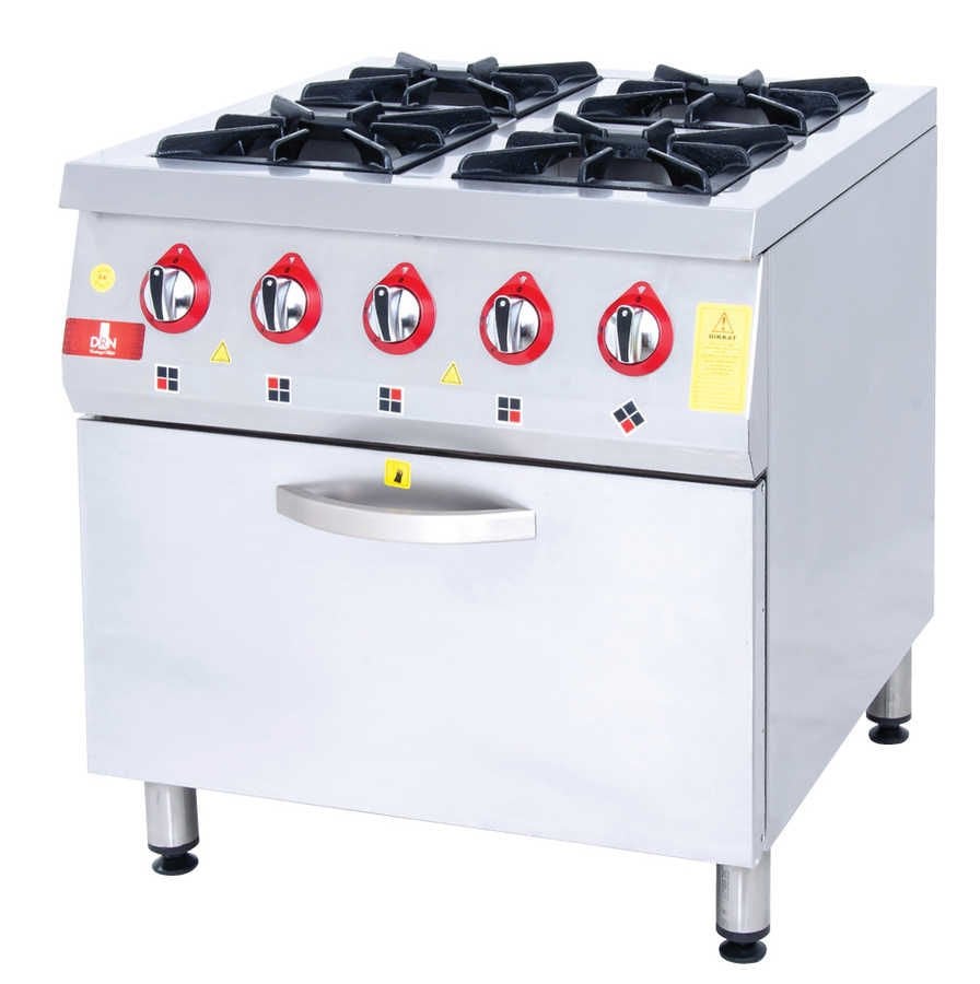Drn 4 Burner Cooker with Natural Gas Ce Certificated 4 January 1 Oven, 80*84*85, DRNKU-8080