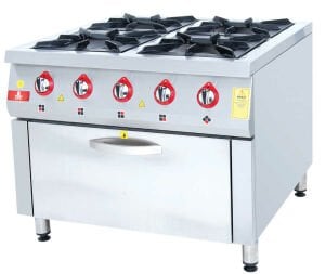Drn 4 Burner Cooker with Natural Gas Ce Certificated 4 January 1 Oven, 100*104*85, DRNKU-1010
